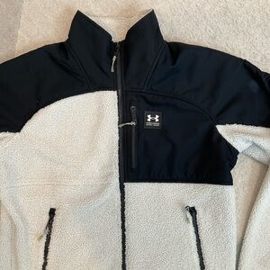 Under Armour Black and White Fleece Jacket